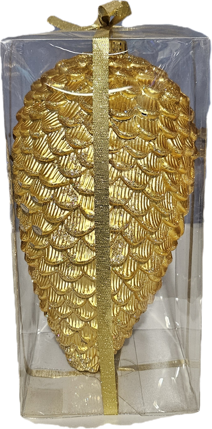 Gullkongle Juledekorasjon 20x12cm - Elegant Julepynt