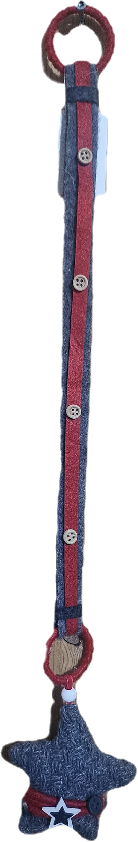 Julestjerne i stoff 54 x 9 cm - Tradisjonell julepynt