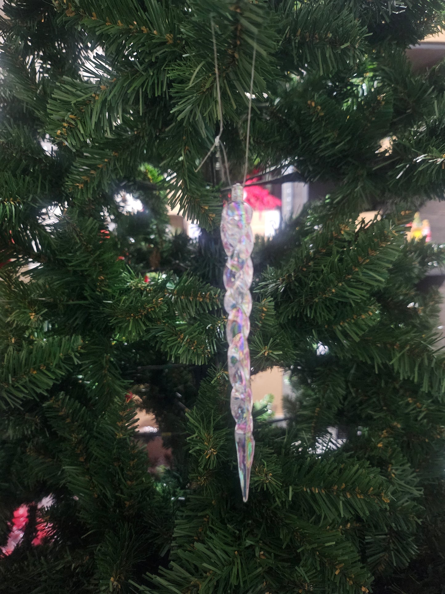 Iskrystaller juletrepynt 12 cm - 20 stk