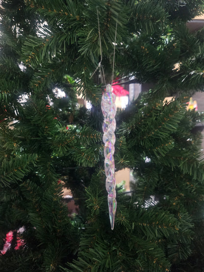 Iskrystaller juletrepynt 12 cm - 20 stk