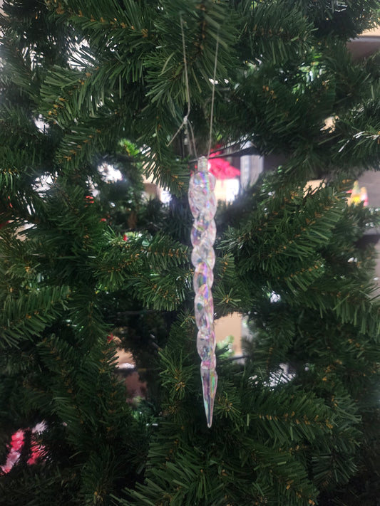 Iskrystaller juletrepynt 12 cm - 20 stk