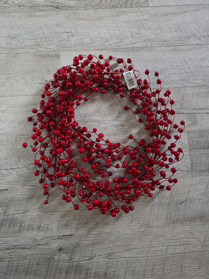 Ranke med Kvister og Røde Bær 150cm - Julepynt & Dekorasjon