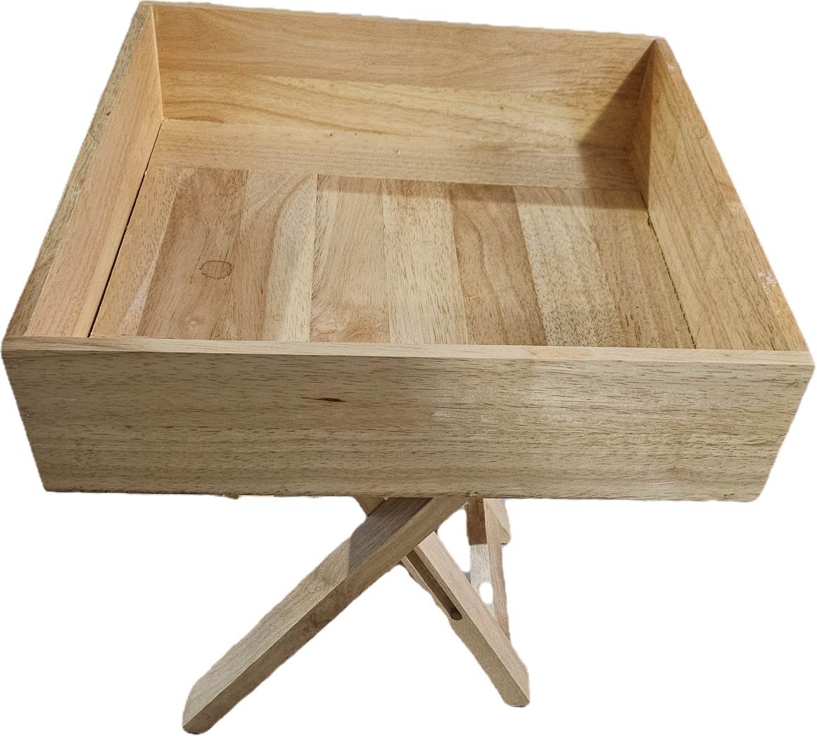 Koselig Lite Trebord 45x40 cm - Nordisk Sidebord - brettbord