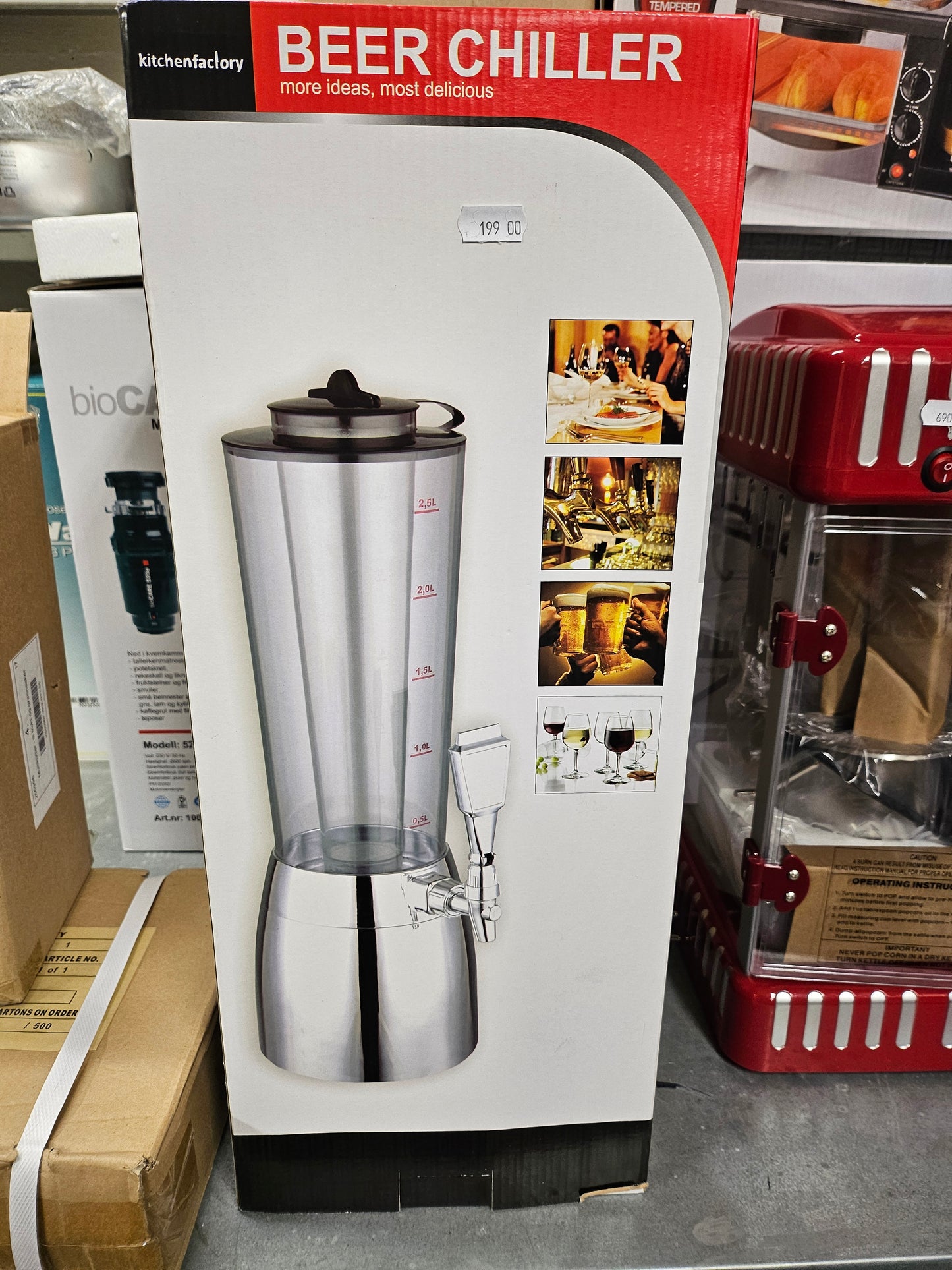 KitchenFactory ølkjøler 2,5 L - Tappekran