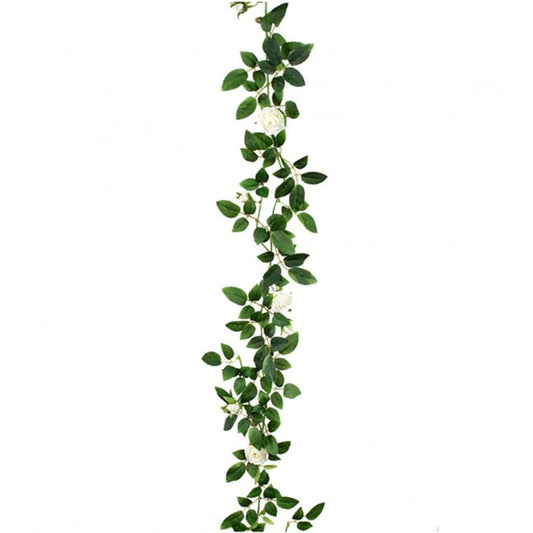 Rosegirlang 160cm hvit