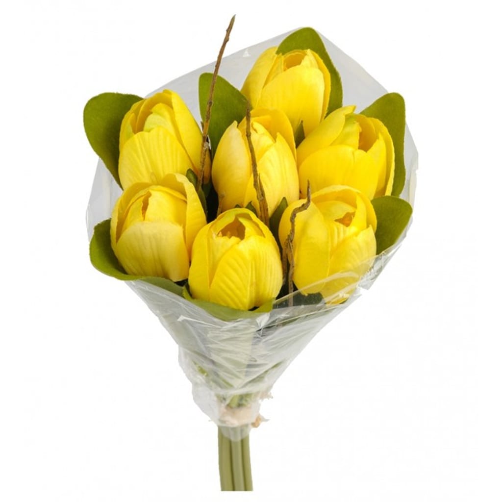 Tulipanbukett 30cm gul