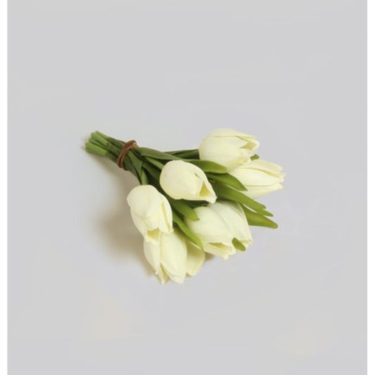 Tulipanbukett 20cm hvit