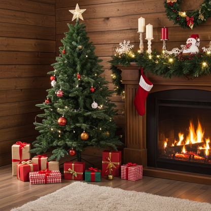 Kunstig juletre furufarget - 190 cm med fot