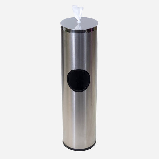 Gulvdispenser Wipes Rustfritt Stål - Værbestandig med Dør