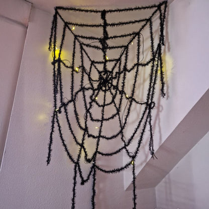 Halloween stort svart edderkoppnett - 200cm