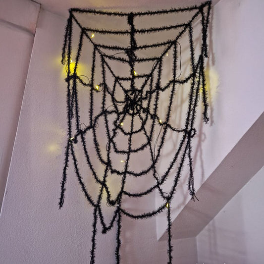 Halloween stort svart edderkoppnett - 200cm