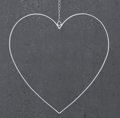 Dekor Hjerteramme Metall med Oppheng - 40, 60 eller 80cm | Romantisk Veggdekor