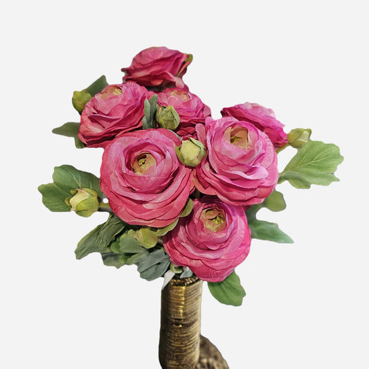 Kunstig blomst rose med stilk - 45 cm