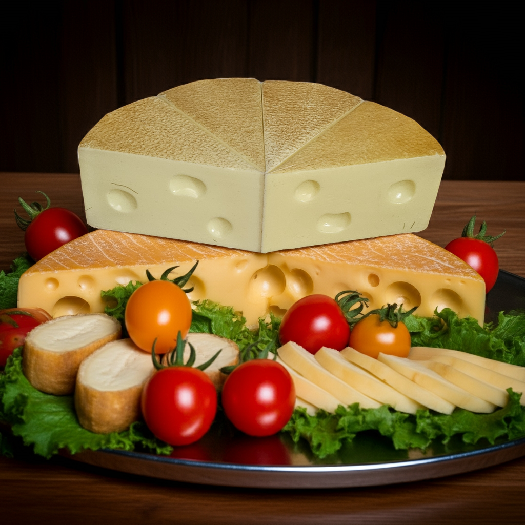 Kunstig Cheddar Ost Dekorasjon 4stk - Realistisk Matdekor