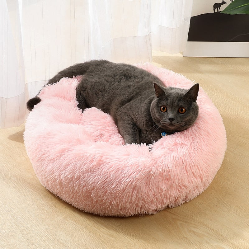 Donut hunde- og katteseng, rosa – 6 størrelser
