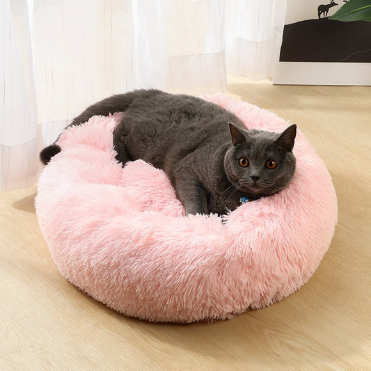 Donut hunde- og katteseng, rosa – 6 størrelser