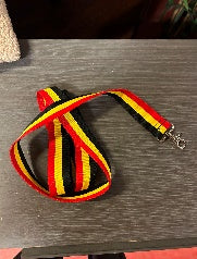 Hundekobbel 150 cm, svart/rød/gul
