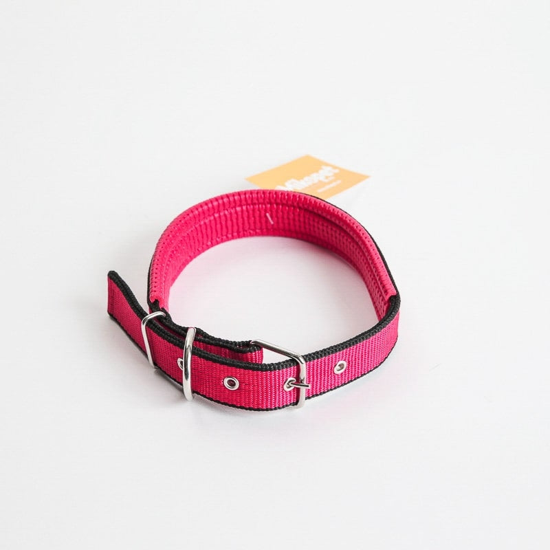 Polstret halsbånd til hund – flere farger (XS–XL)
