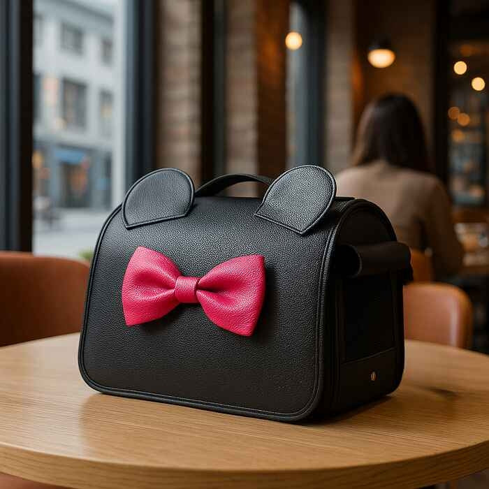 Ryggsekk til hund og katt 43 × 21 × 27 cm – flere farger (svart, sølv, rød)