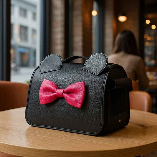 Ryggsekk til hund og katt 43 × 21 × 27 cm – flere farger (svart, sølv, rød)