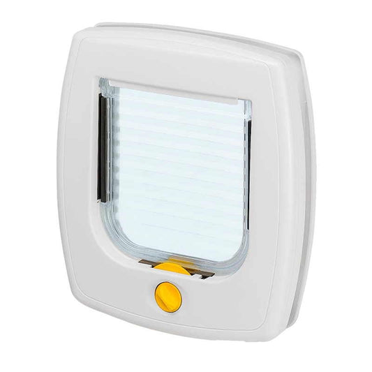 Katteluke Ferplast Swing 3, åpning 14,5 × 14,8 cm – hvit