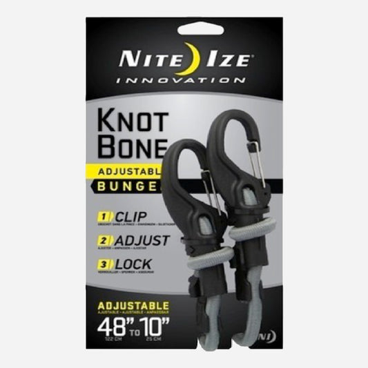 Nite Ize Knotbone karabinkroker - justerbar strikk - 25-122cm
