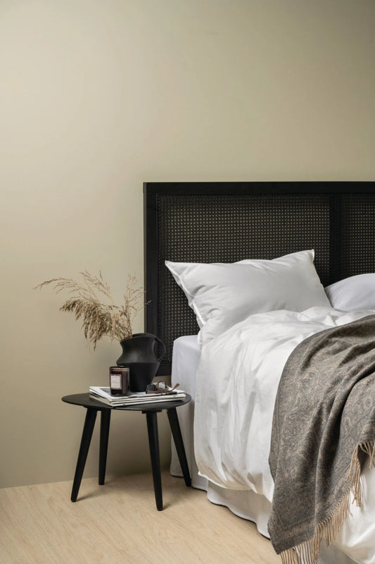 Rattan Sengegavl svart - 180x120 cm
