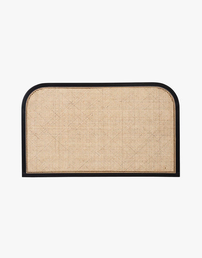 Rattan Sengegavl natur rotting med sort ramme - 180x130 cm