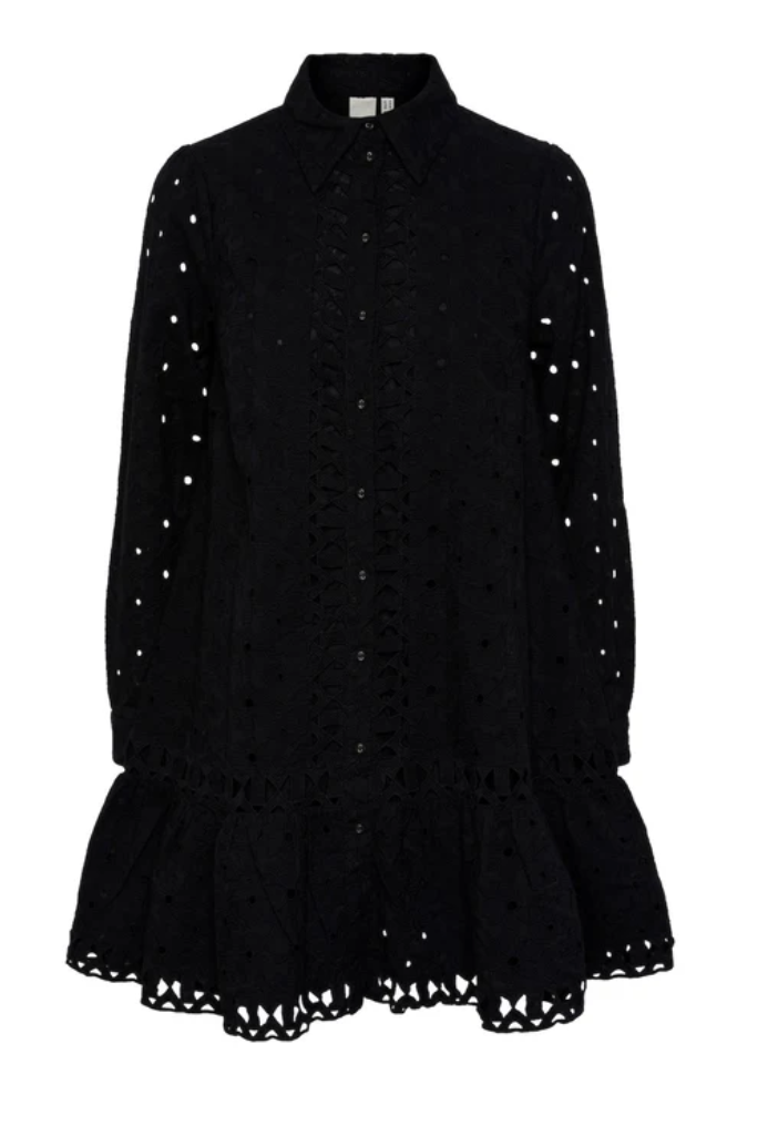 Y.A.S Yasginnie Ls Shirt Dress S. - Black - Skjortekjole svart