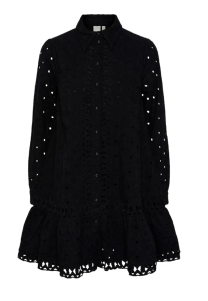 Y.A.S Yasginnie Ls Shirt Dress S. - Black - Skjortekjole svart