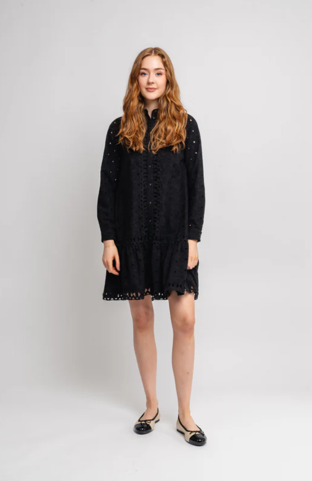 Y.A.S Yasginnie Ls Shirt Dress S. - Black - Skjortekjole svart