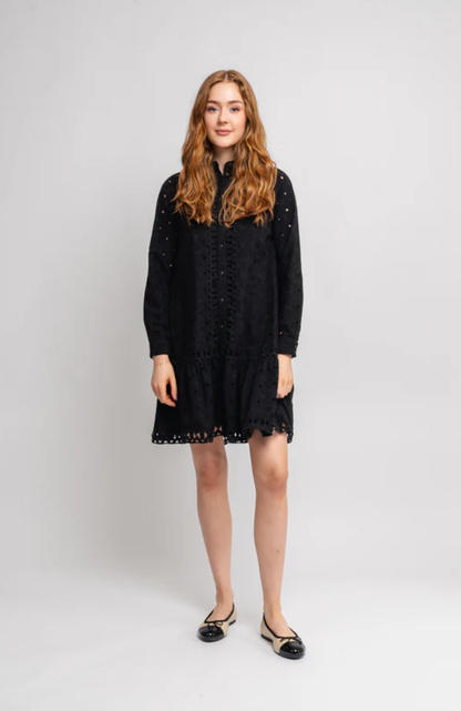 Y.A.S Yasginnie Ls Shirt Dress S. - Black - Skjortekjole svart