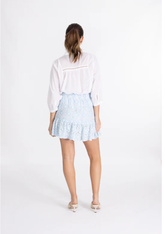 Y.A.S Yasbeauty Hw Mini Skirt - Clear Sky Star White - Miniskjørt