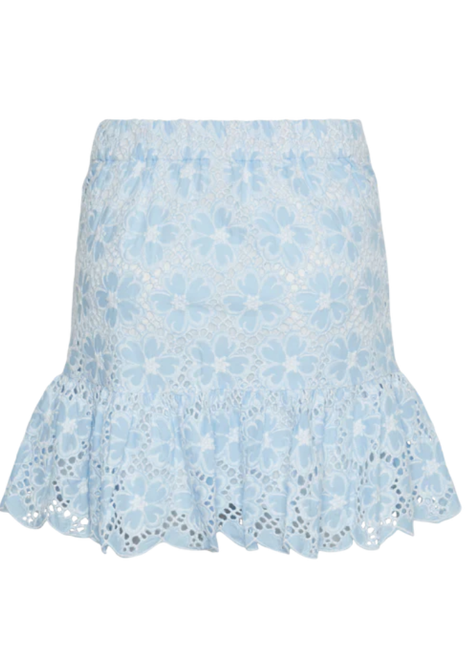 Y.A.S Yasbeauty Hw Mini Skirt - Clear Sky Star White - Miniskjørt