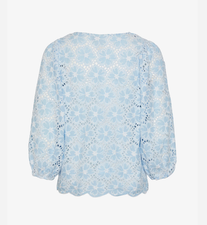 Y.A.S YasBeauty 3/4 Top S Clear sky white- Bluse