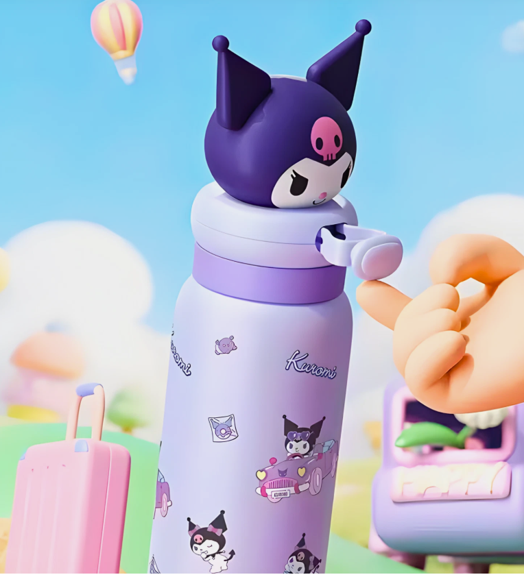 Sanrio Kuromi termosflaske med 3D-figur 400 ml