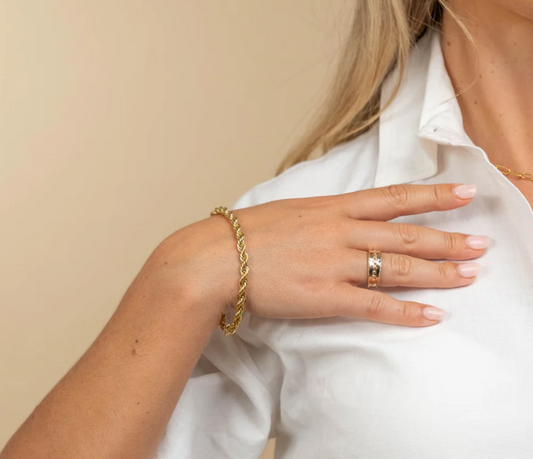 Espoir London Smykke Armbånd 5mm gullbelagt - taukjede