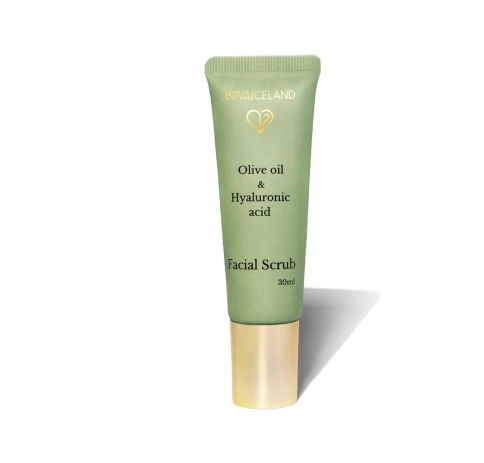 LovaIceland Ansiktsskrubb med Olivenolje og Hyaluronsyre