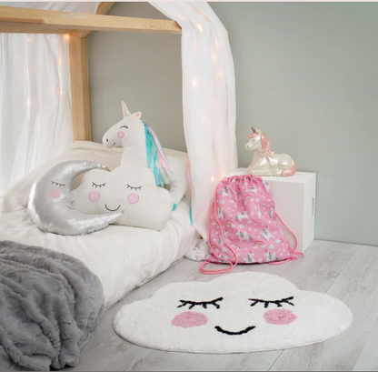 Barneromsteppe Sweet Dreams sky  - Mykt Gulvteppe - 70 x 54 cm