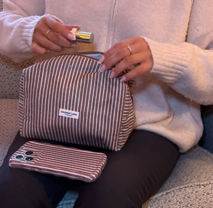 Coconut Lane Toalettmappe med Striper - reiseveske