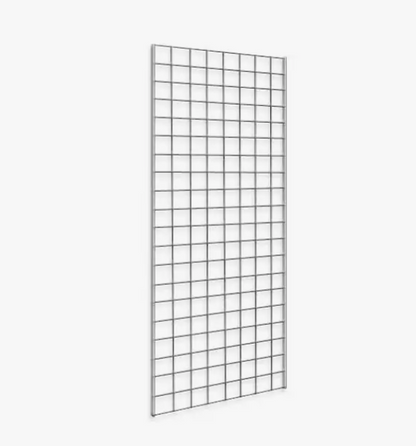 Gridwall- nettingvegg til butikkinnredning 150 x 60 cm Krom