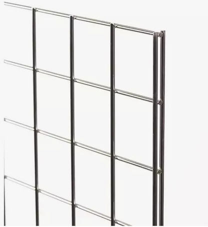 Gridwall- nettingvegg til butikkinnredning 150 x 60 cm Krom