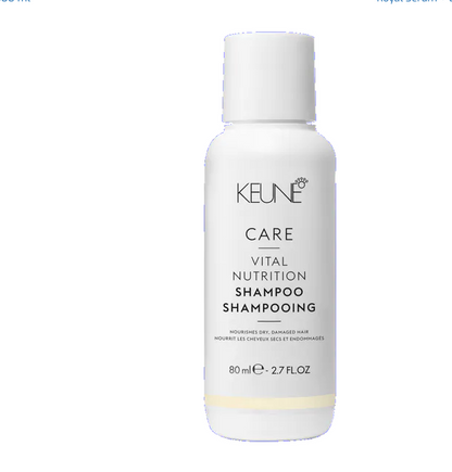 Keune Nutrition Shampoo 80 ml - Næring til tørt hår- Perfekt til reise