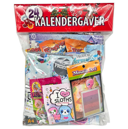 Kalendergave 24 stk smågaver til julekalenderen - Rød