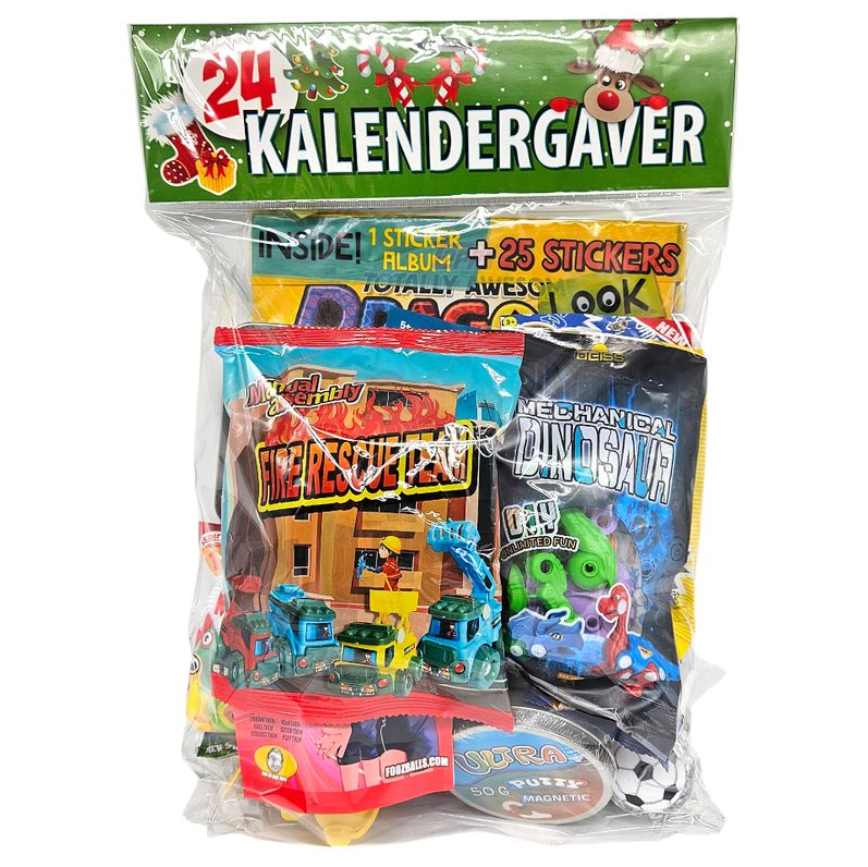 Kalendergave 24 stk smågaver til julekalenderen - Grønn