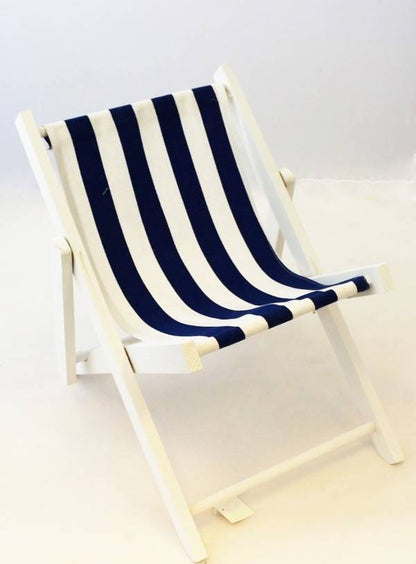 Maritim Strandstol i Tre 35cm - Sammenleggbar Sommerdekorasjon