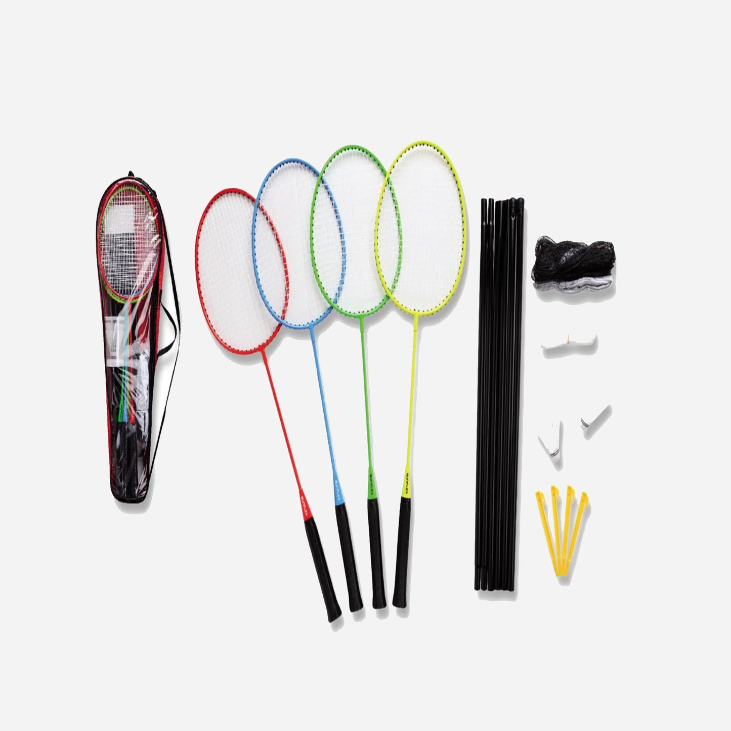 Sunflex Badmintonsett til 4 pers - inkl nett