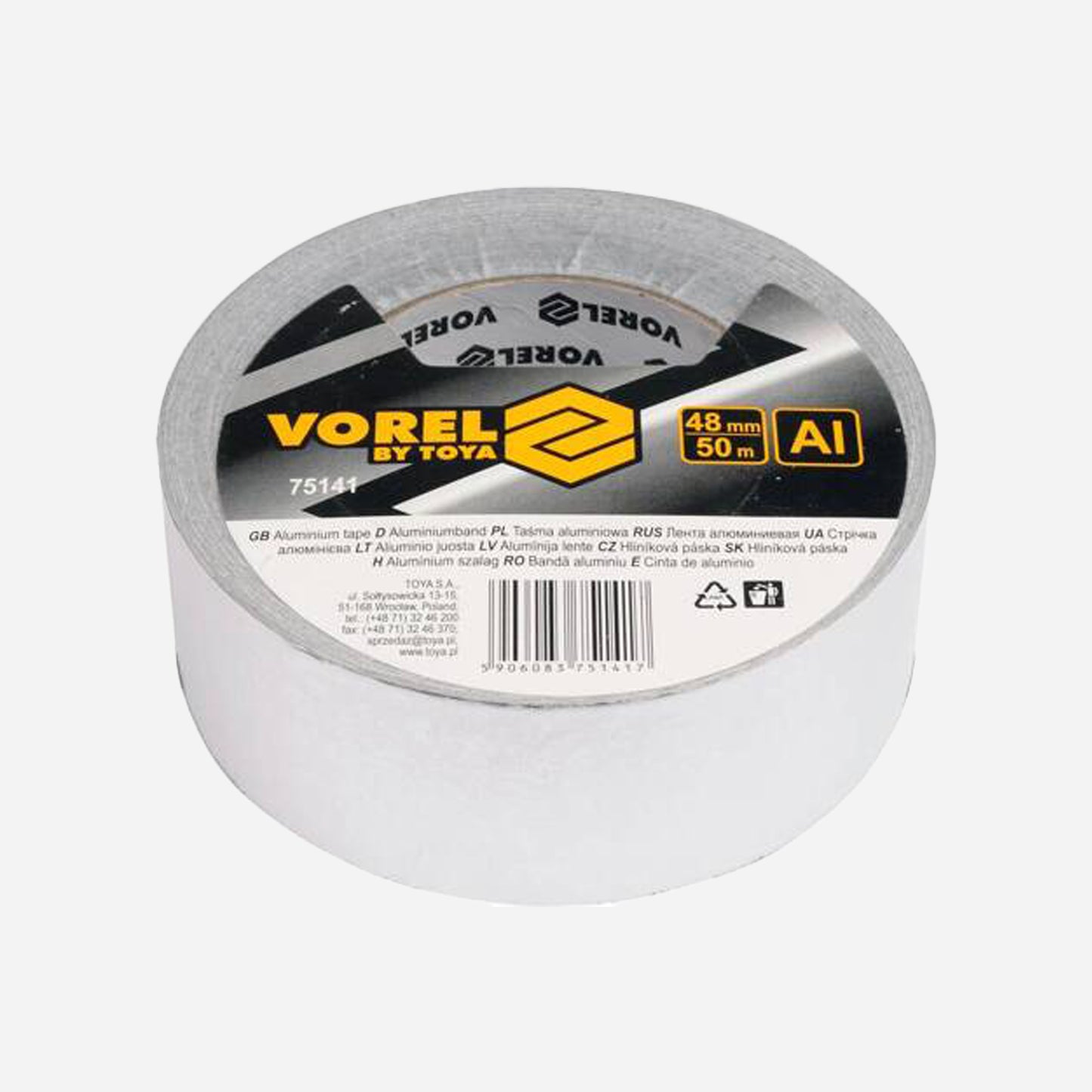 Vorel 75141 Aluminiumstape 48mmx50m