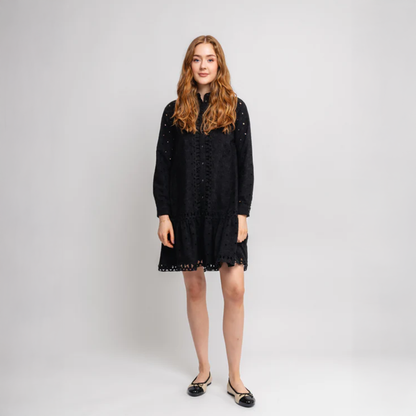 Y.A.S Yasginnie Ls Shirt Dress S. - Black - Skjortekjole svart
