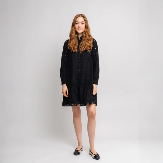 Y.A.S Yasginnie Ls Shirt Dress S. - Black - Skjortekjole svart